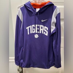 Clemson Tigers Nike Orange and Purple Therma-Fit Hoodie, Medium